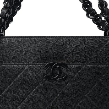 Chanel Caviar Quilted My Everything Large Shopping Tote Black 8 of 11