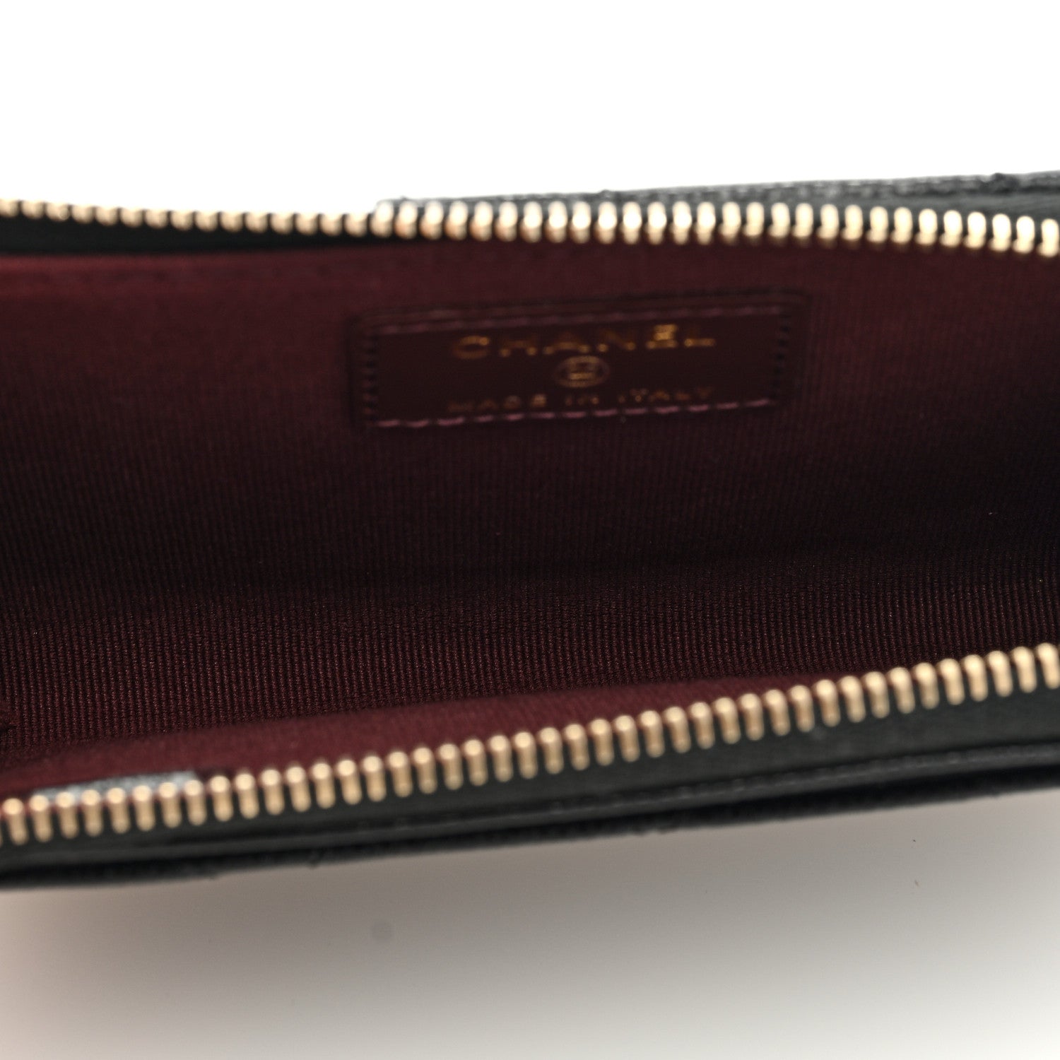 Chanel Caviar Quilted CC Zip Around Card Holder Black 5 of 8