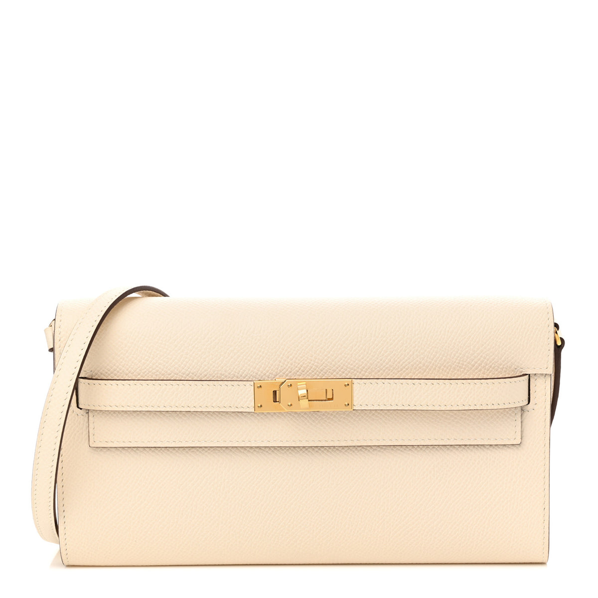 Portefeuille Compact HERMÈS Verso En Cuir Epsom, Couleur Jaune - Occasion Bon état (quelques Taches/rayures)