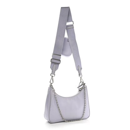 Prada Re-Nylon Saffiano Re-Edition 2005 Shoulder Bag Glicine 3 of 12
