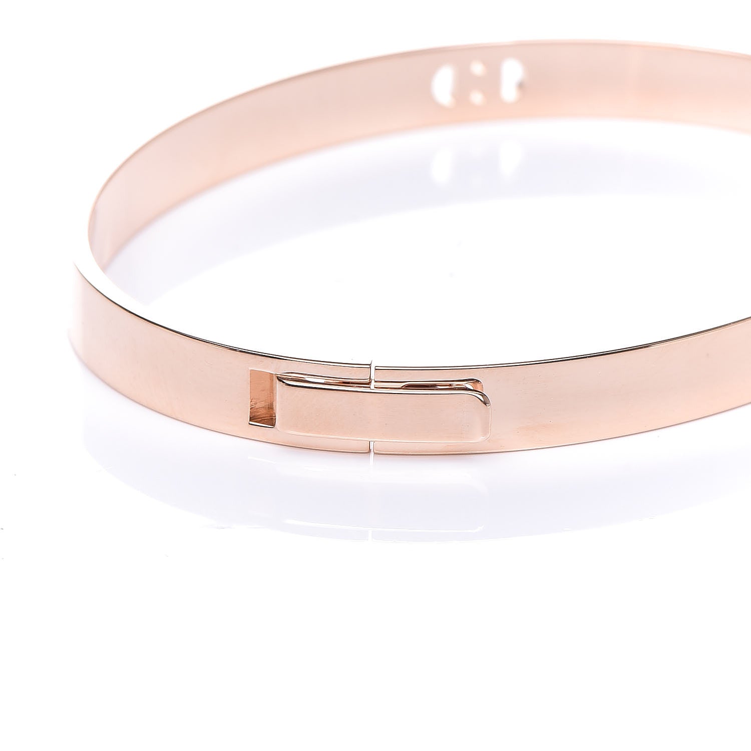 Hermes 18K Rose Gold Diamond PM H D'Ancre Bracelet SH 4 of 6