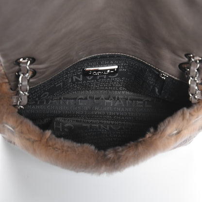 Chanel Rabbit Fur CC Flap Bag Brown 5 of 7