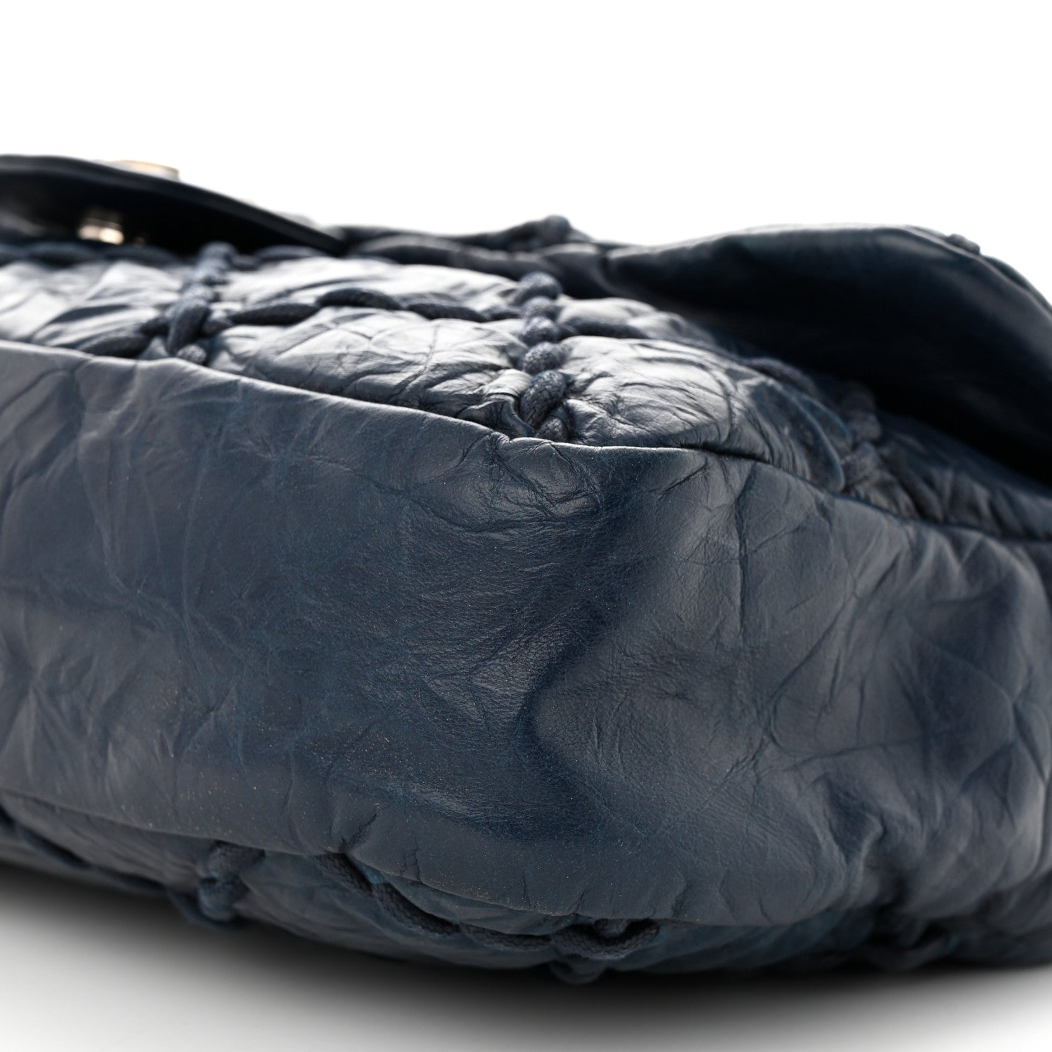 Chanel Calfskin Ultra Stitch Oversize Flap Navy 10 of 12