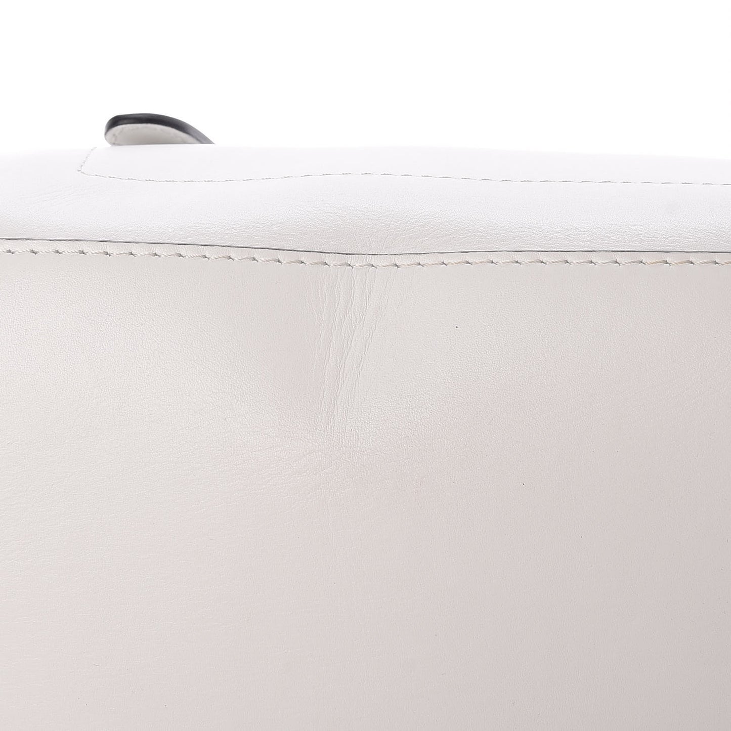 Satin Calfskin Mini Bi-Color Luggage White Black