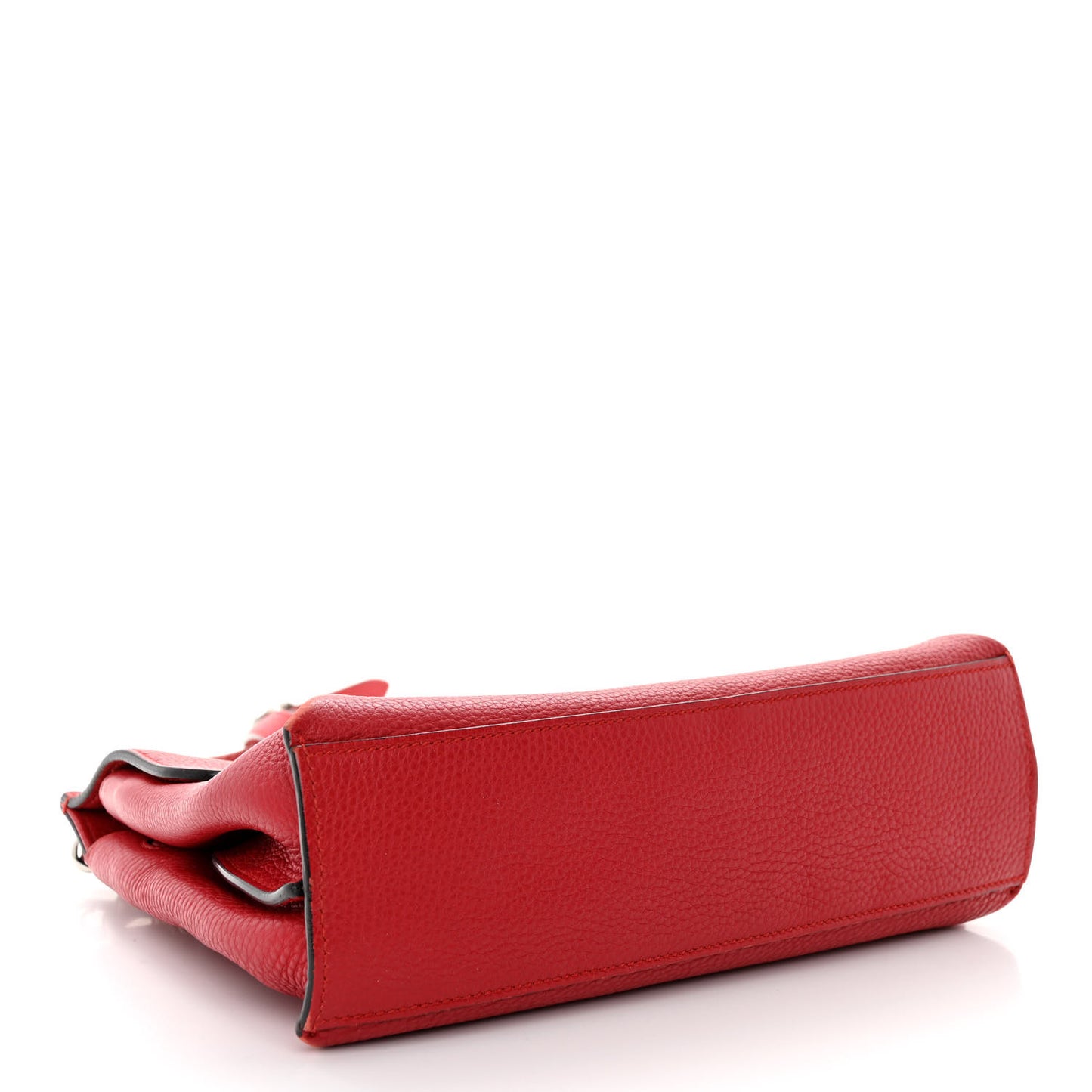 Cellarius Calfskin Small Bamboo Daily Top Handle Bag Hibiscus Red