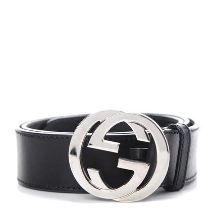 Gucci Calfskin Interlocking G 40mm Belt 95 38 Black 1 of 9