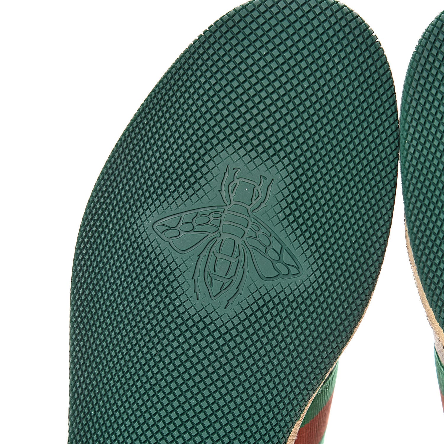 Gucci GG Monogram Nubuck Web Womens Screener Sneakers 38.5 New Sand Dusty Milk Vintage Green 7 of 9