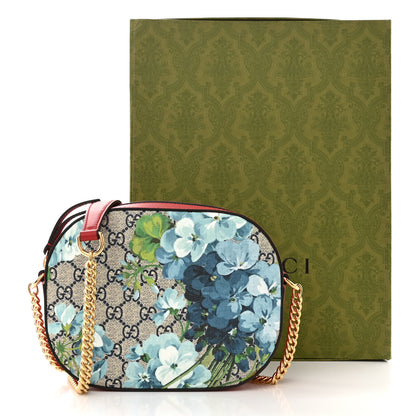 Gucci GG Supreme Monogram Blooms Mini Chain Shoulder Bag Beige Blue Navy Hibiscus Red 11 of 11