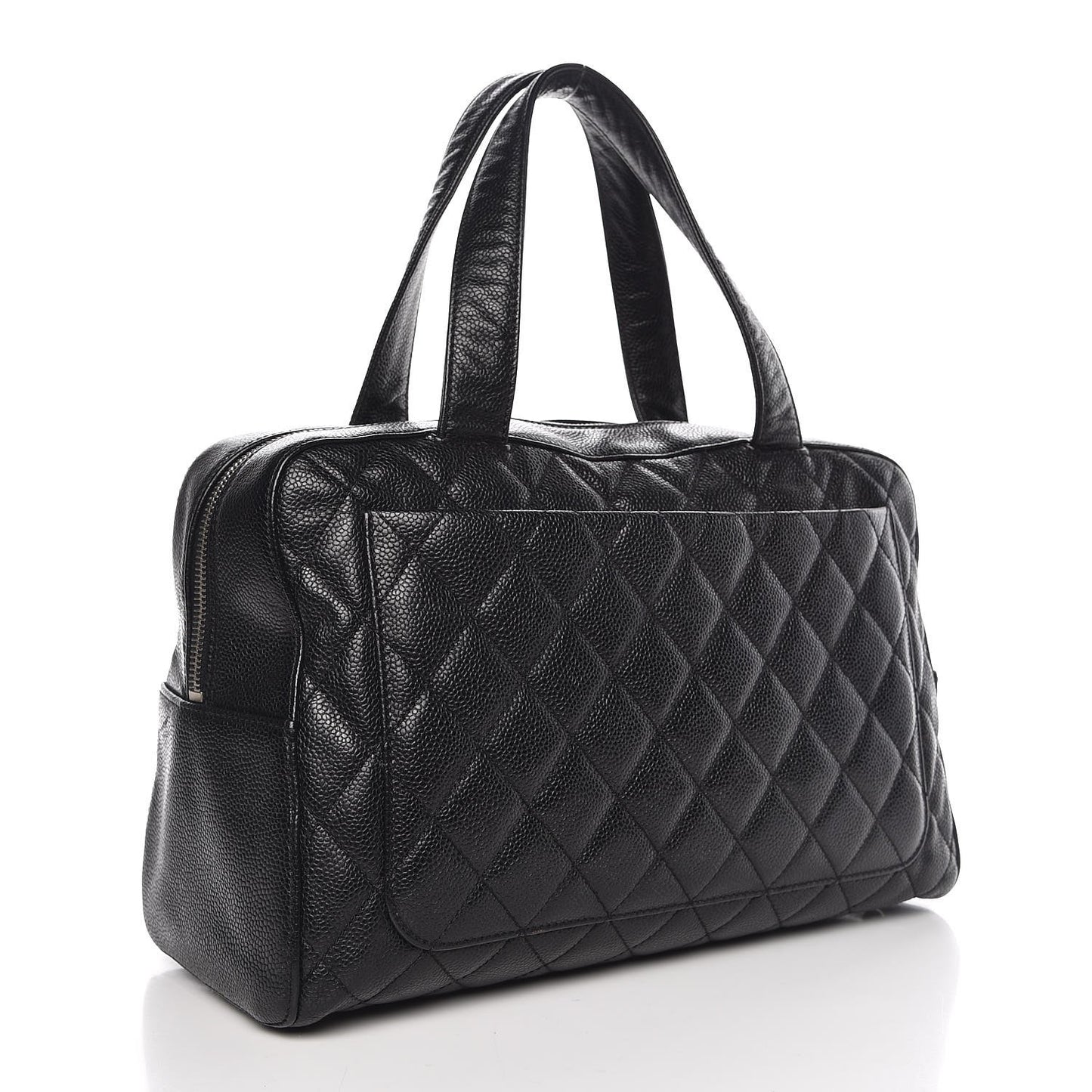 Caviar Quilted Bowler Black