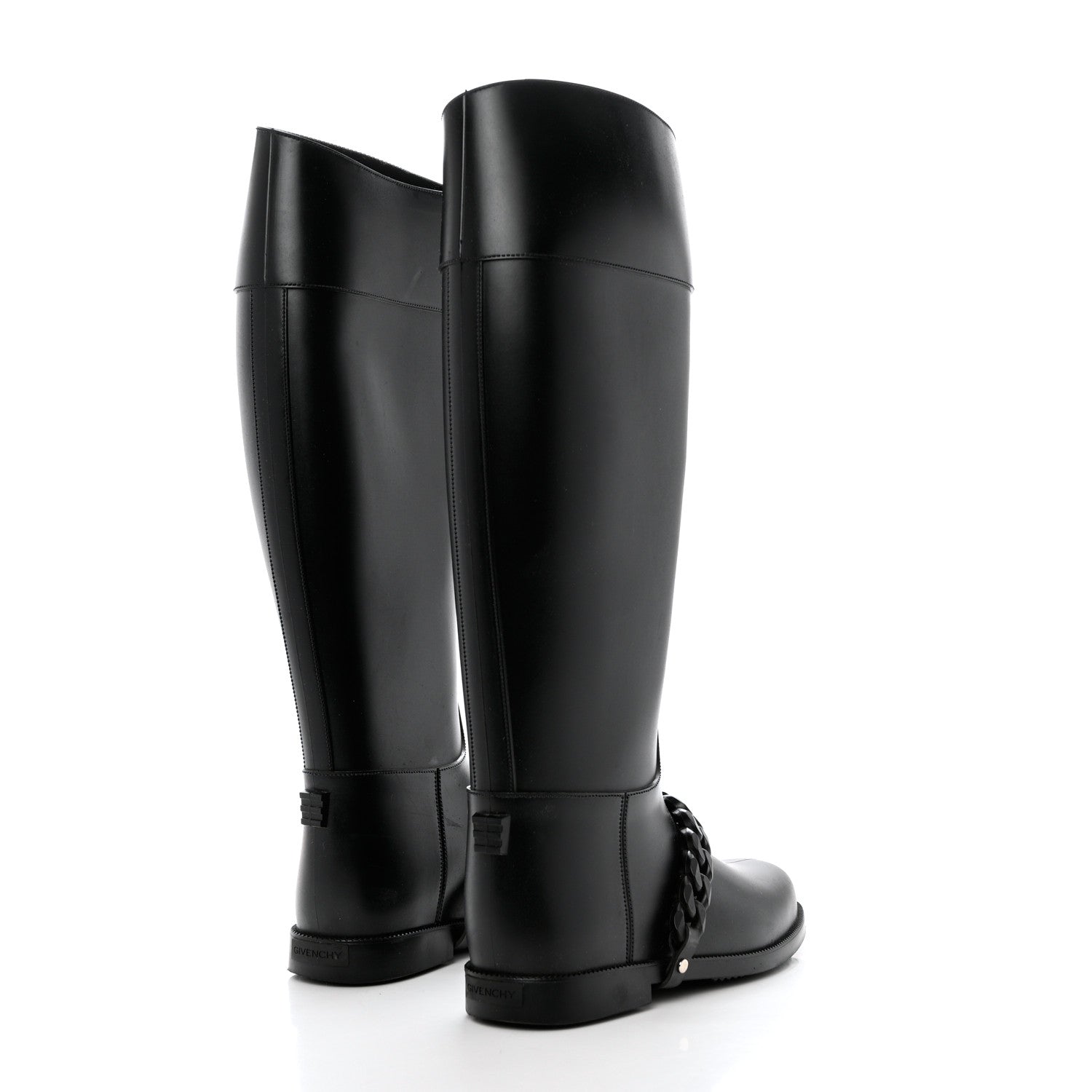 Givenchy PVC Chain Strap Rain Boots 40 Black 4 of 11