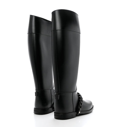 Givenchy PVC Chain Strap Rain Boots 40 Black 4 of 11
