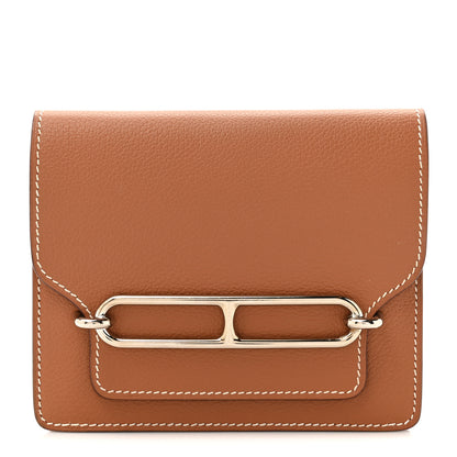 Hermes Evercolor Roulis Slim Wallet Gold 1 of 11