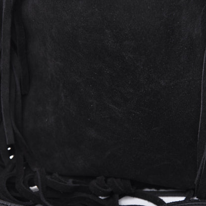 Saint Laurent Suede Fringe Flat Anita Crossbody Bag Black 16 of 16
