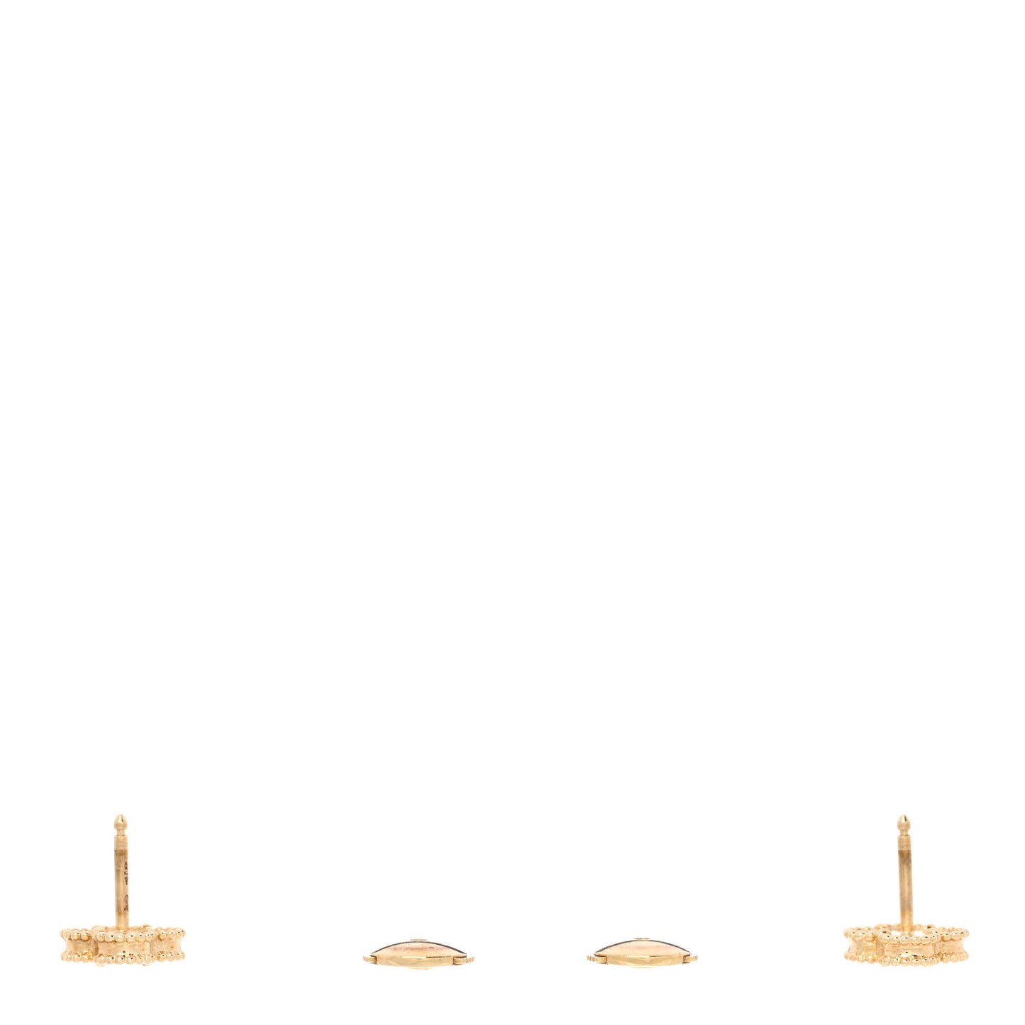 18K Yellow Gold Black Onyx Sweet Alhambra Earrings