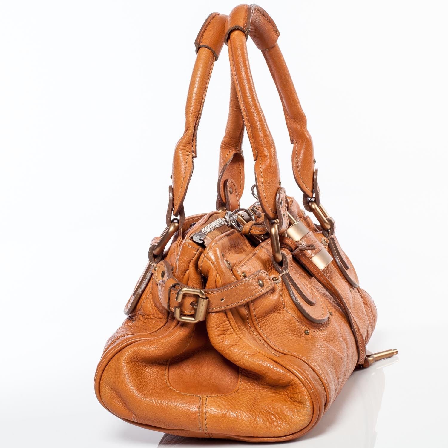 Chloe Leather Paddington Satchel Whiskey 4 of 9