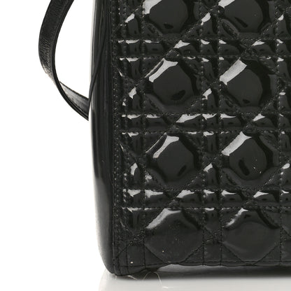 Christian Dior Patent Cannage Large Lady Dior Black 10 of 13