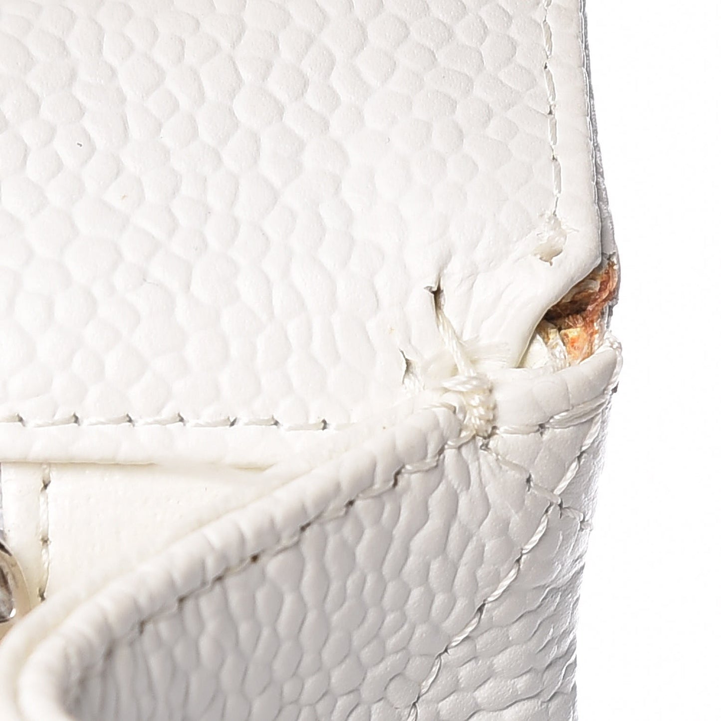 Caviar Quilted Jumbo Single Flap White