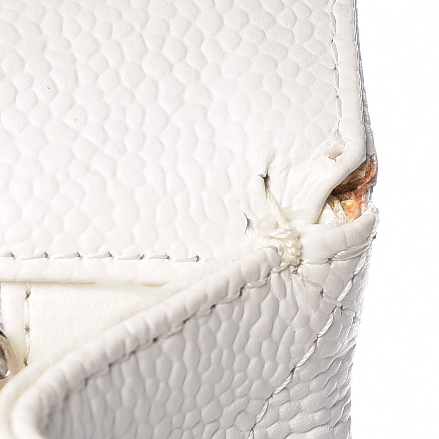 Chanel Caviar Quilted Jumbo Single Flap White 10 of 18