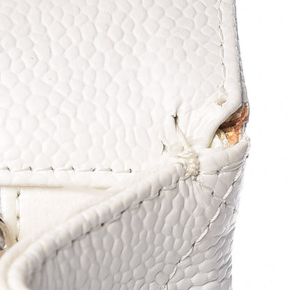 Chanel Caviar Quilted Jumbo Single Flap White 10 of 18