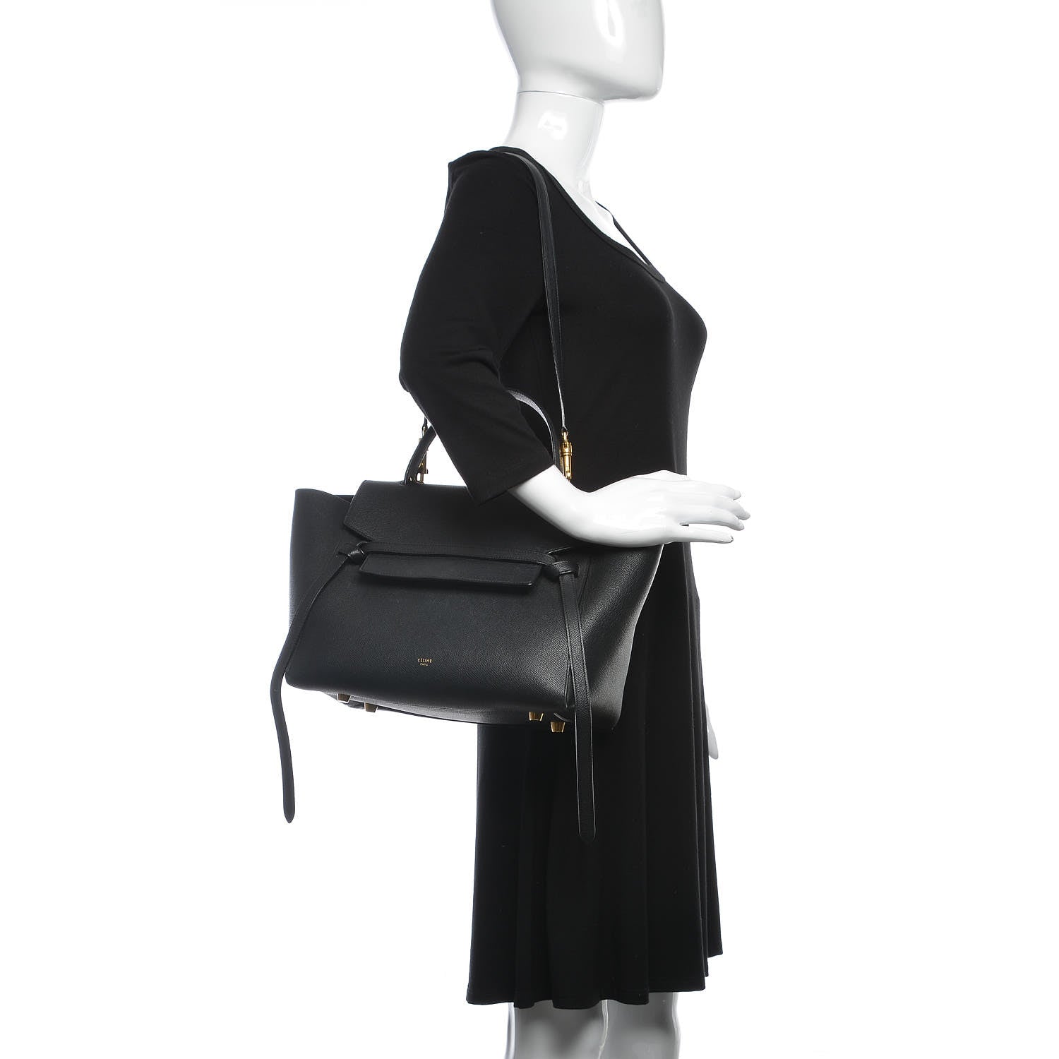 Celine Grained Calfskin Mini Belt Bag Black 1 of 11