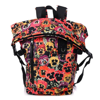 Loewe X JOE BRAINARD Nylon Pansies Print Roll Top Backpack Multicolor 1 of 4