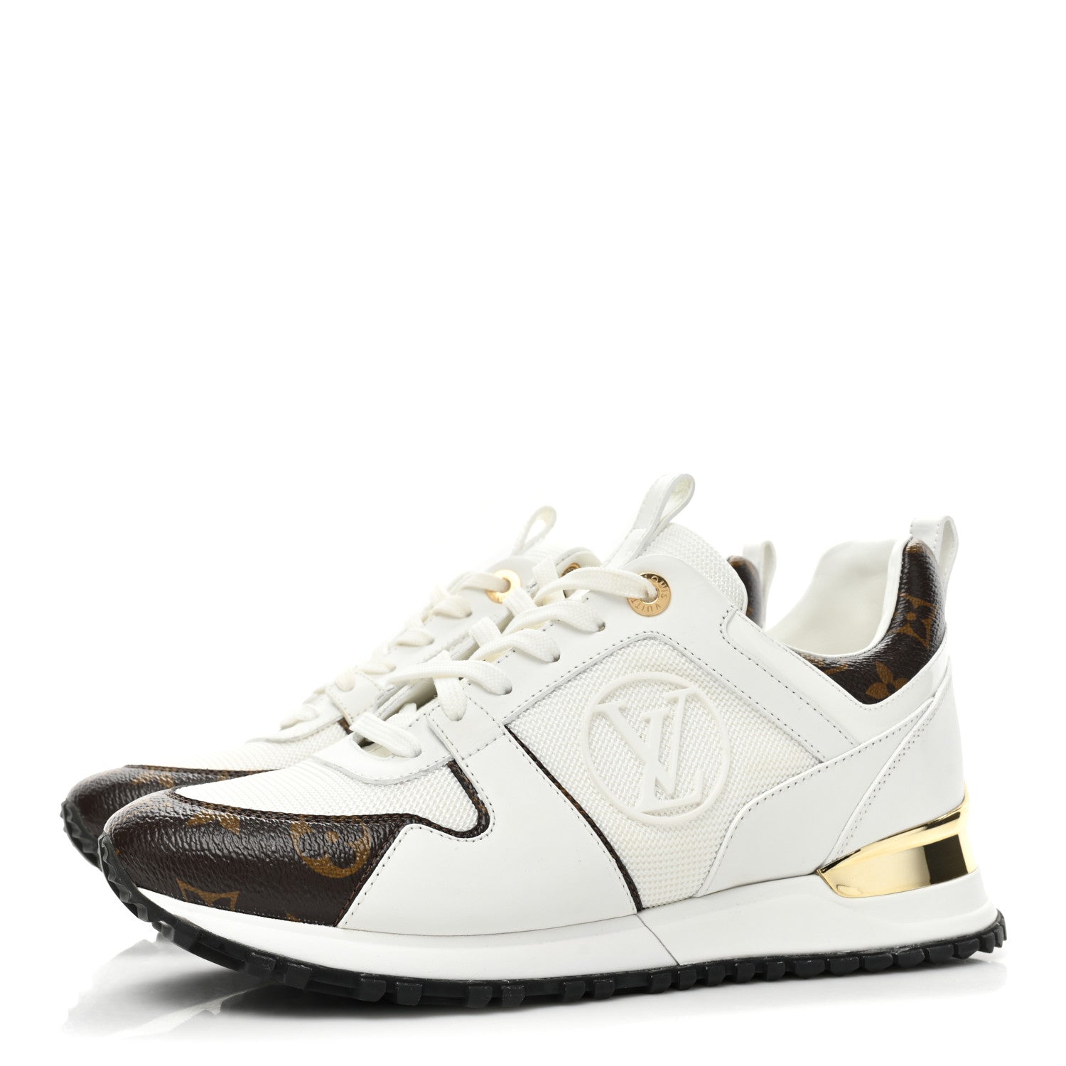 Louis Vuitton Calfskin Monogram Run Away Sneakers 38 White 3 of 10