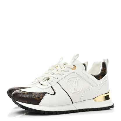 Louis Vuitton Calfskin Monogram Run Away Sneakers 38 White 3 of 10