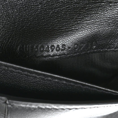 Saint Laurent Lambskin Y Quilted Monogram Compact Loulou Wallet Black 8 of 9