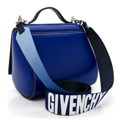 Givenchy Calfskin Mini Pandora Box Logo Strap Crossbody Bag Moroccan Blue 3 of 9