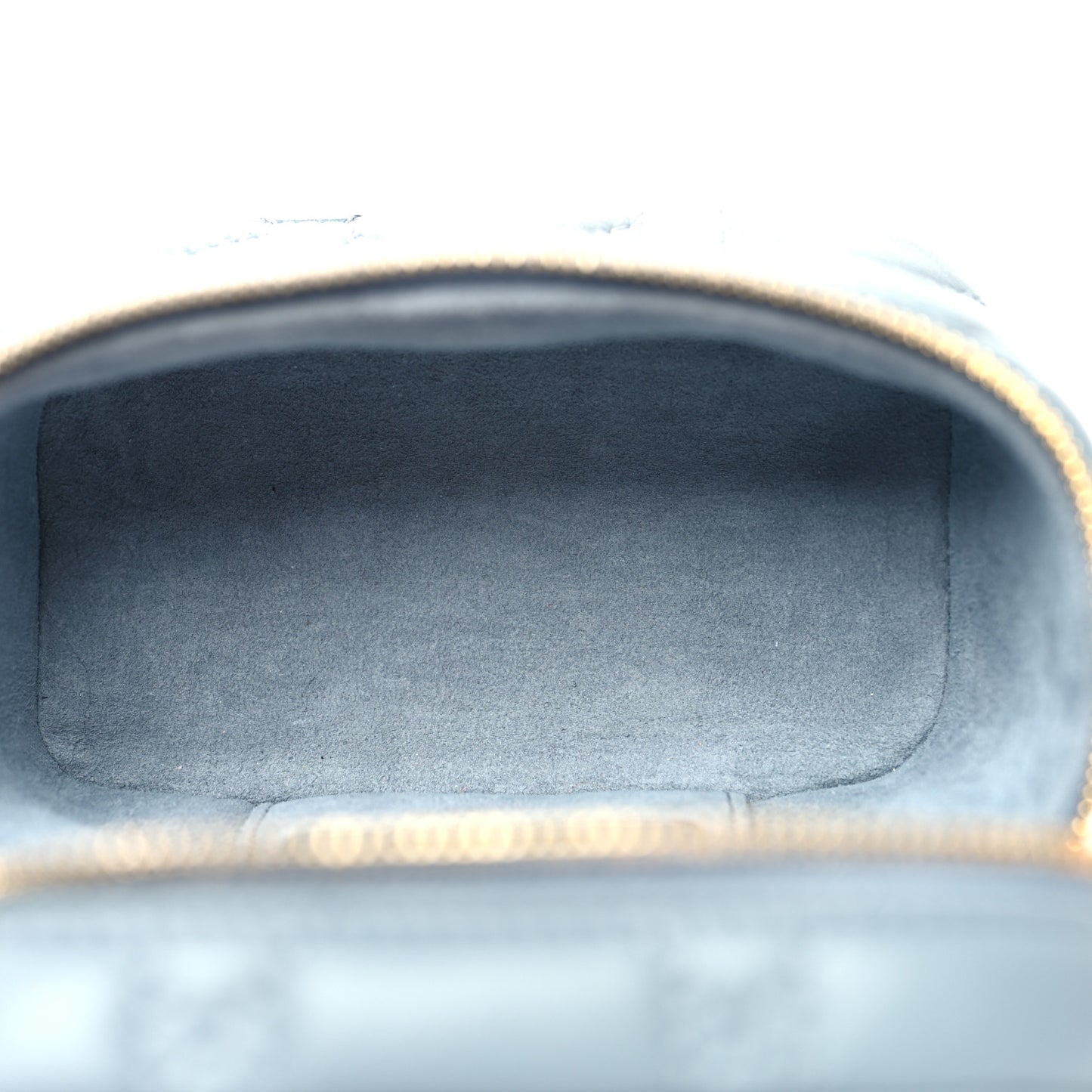 Lambskin Cannage Micro Lady Dior Vanity Case Blue