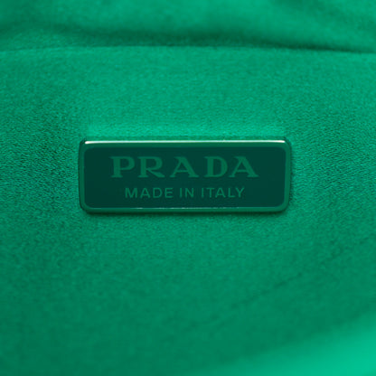 Prada Satin Crystal Cleo Adjustable Strap Shoulder Bag Mango 6 of 9