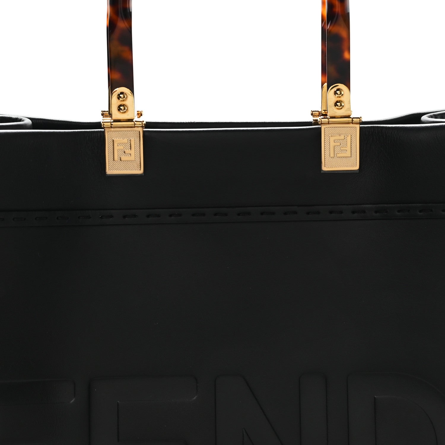Fendi Vitello King Plexiglass Medium Fendi Sunshine Shopper Tote
