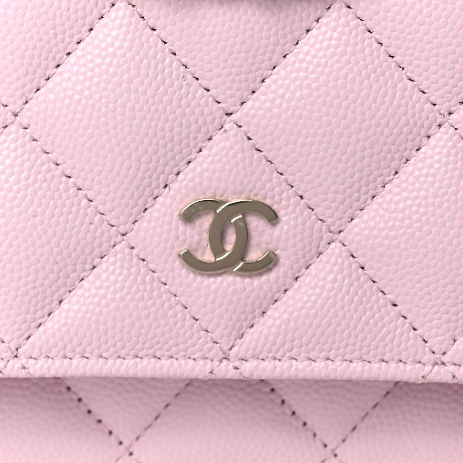 Chanel Caviar Quilted Wallet On Chain WOC Light Pink 9 of 13