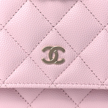 Chanel Caviar Quilted Wallet On Chain WOC Light Pink 9 of 13