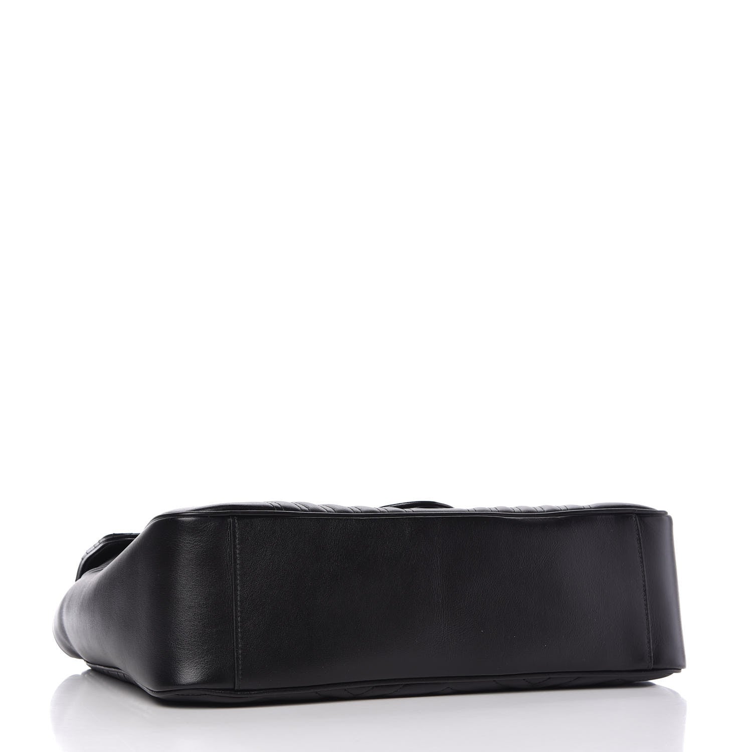 Gucci Calfskin Matelasse Large GG Marmont Shoulder Bag Black 5 of 11