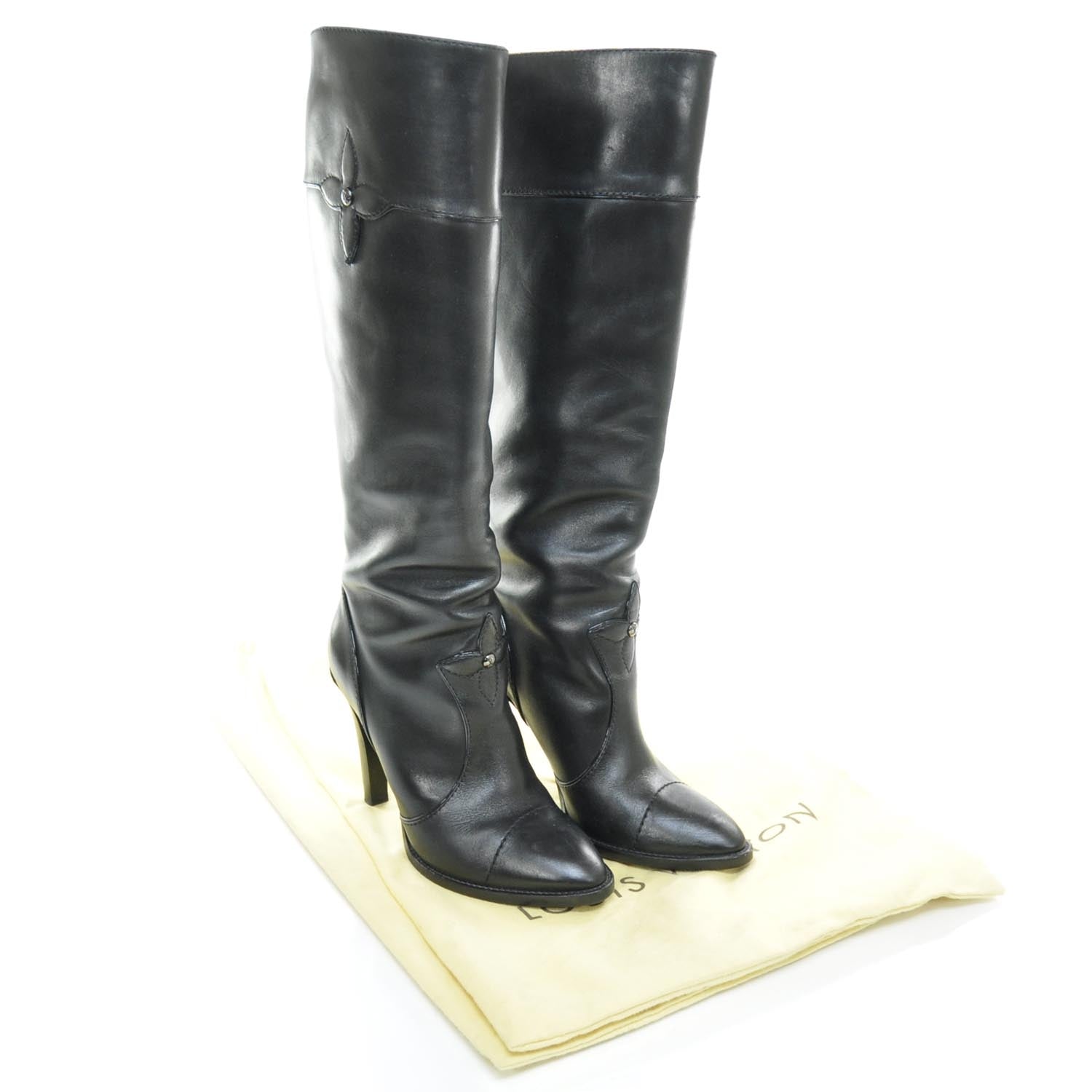 Louis Vuitton Leather Notting Hill High Boots 39 Black 4 of 7