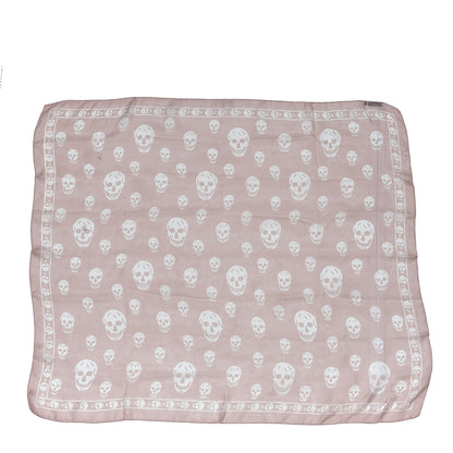 Alexander McQueen Silk Chiffon Skull Scarf Pink 3 of 5