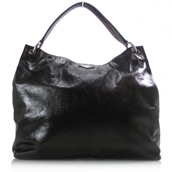 Prada Vitello Shine Hobo Black 1 of 12