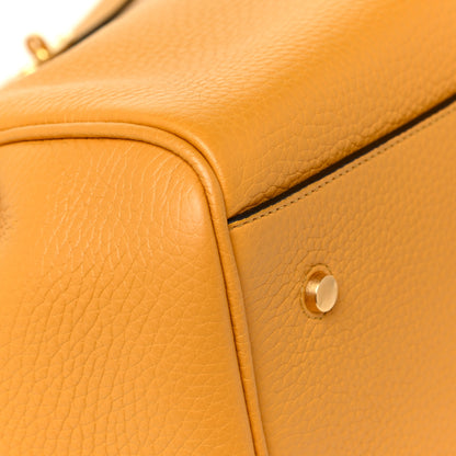 Mulberry Heavy Grain Calfskin Small Belted Bayswater Tote Deep Amber 7 of 14