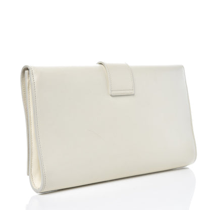 Saint Laurent Calfskin Classic Y Clutch White 3 of 11