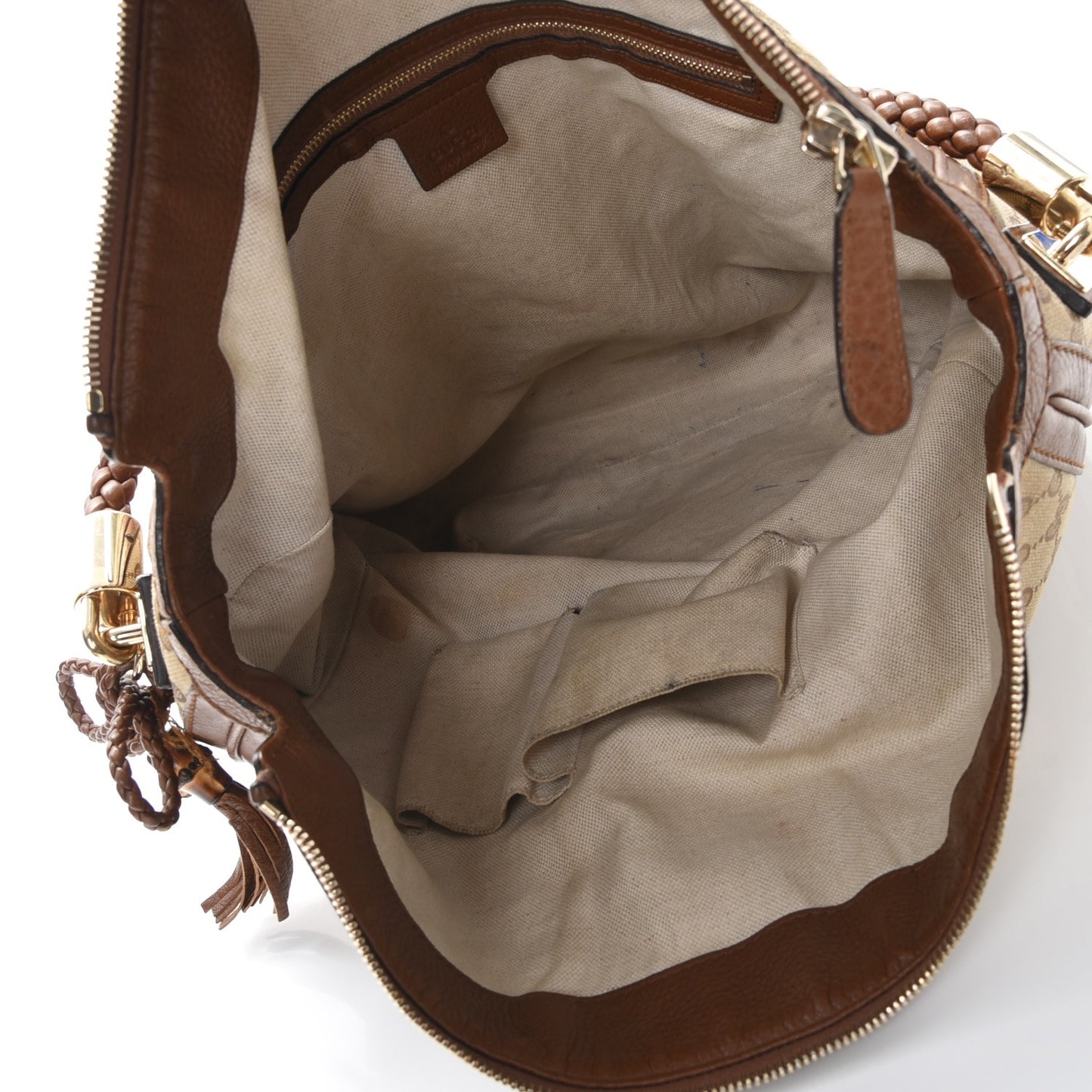 Monogram Cellarius Calfskin Large Bella Hobo Beige Ebony Cuir