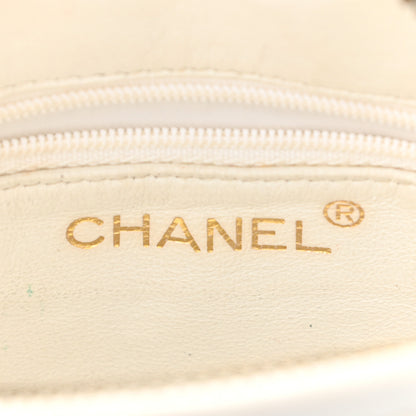 Chanel Lambskin Quilted Round Tassel Crossbody Bag White 6 of 11