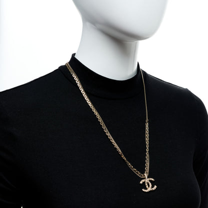 Chanel Crystal CC Multi Strand Chain Necklace Gold 2 of 5