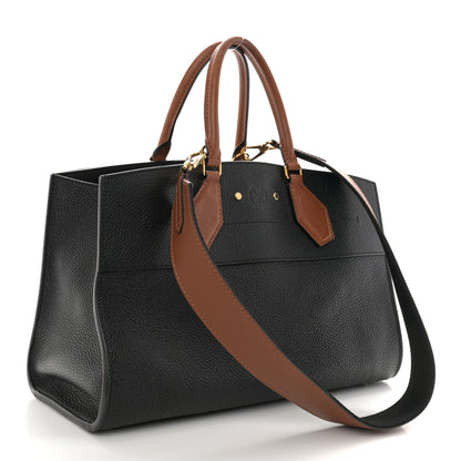 Louis Vuitton Calfskin City Steamer EW Black Gold 3 of 12