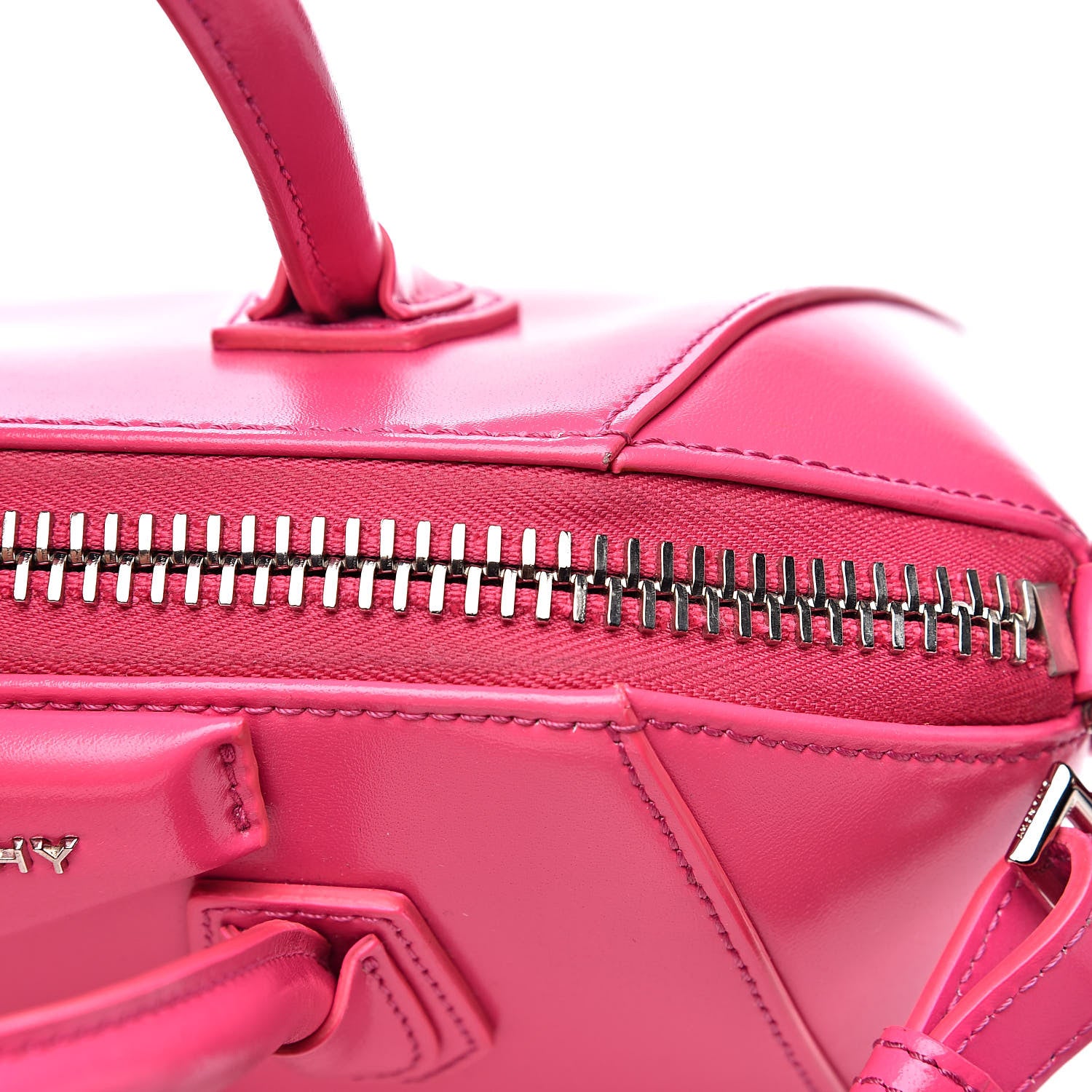 Givenchy Shiny Lord Calfskin Mini Antigona Shocking Pink 10 of 12