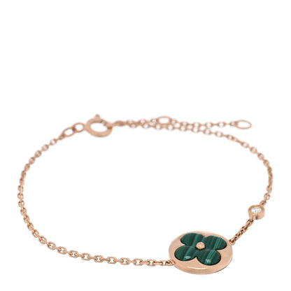 Louis Vuitton 18K Pink Gold Diamond Malachite Blossom BB Sun Bracelet 1 of 3