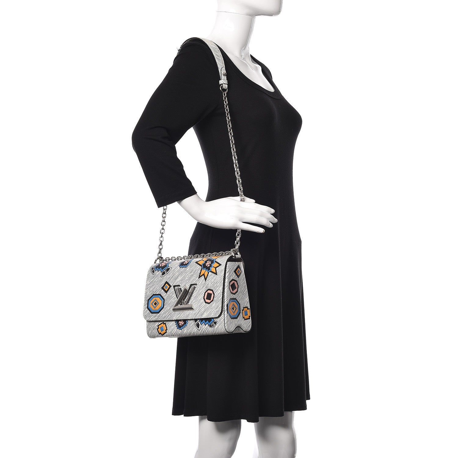 Louis Vuitton Epi Azteque Twist Shoulder Bag MM White 2 of 13