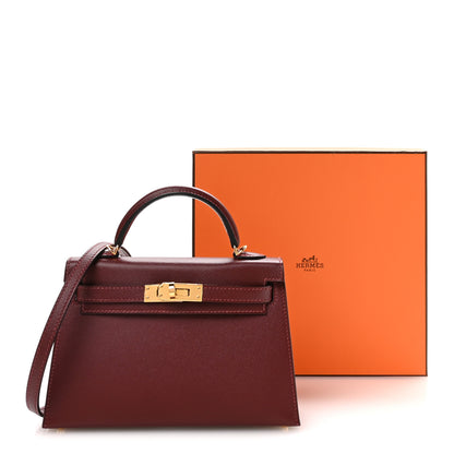 Hermes Madame Calfskin Mini Kelly Sellier 20 Rouge H 11 of 11