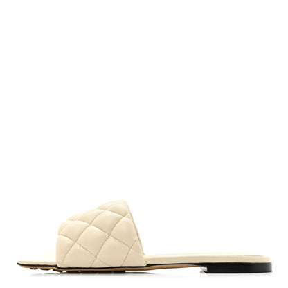 Bottega Veneta Nappa Matelasse Padded Flat Sandals 36 Sea Salt 1 of 12