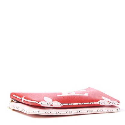 Louis Vuitton Monogram Giant Double Zip Pochette Rouge 3 of 8